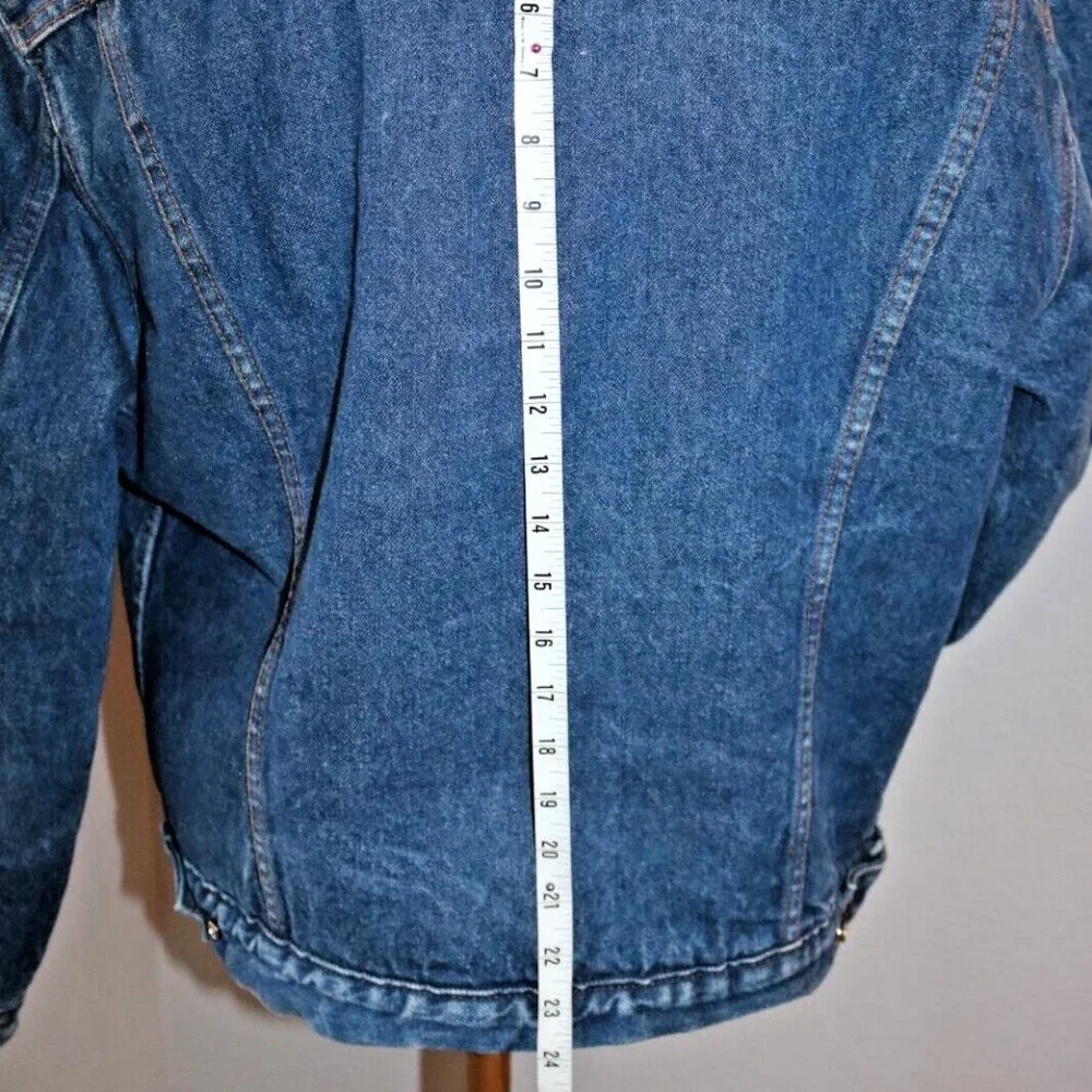 Vintage Levis Sherpa Trucker Jacket Mens Size 46R Denim Jean Made in USA - Picture 14 of 16